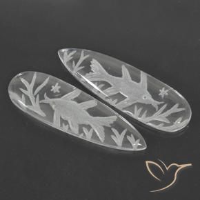 29.51 ct natürliche Klares Weiß Quarz-Edelsteine, Birnenform, Transparent
