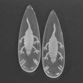 29.12 ct natürliche Klares Weiß Quarz-Edelsteine, Birnenform, Transparent