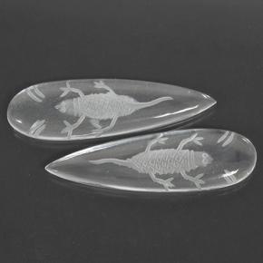 29.12 ct natürliche Klares Weiß Quarz-Edelsteine, Birnenform, Transparent