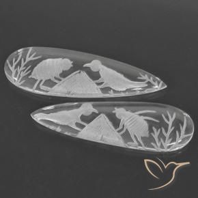 26.31 ct natürliche Klares Weiß Quarz-Edelsteine, Birnenform, Transparent