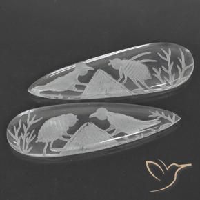 26.31 ct natürliche Klares Weiß Quarz-Edelsteine, Birnenform, Transparent