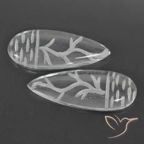 36.06 ct natürliche Klares Weiß Quarz-Edelsteine, Birnenform, Transparent