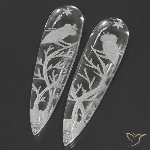 49,95 ct natürliche weißer Quarz-Edelsteine, Birnenform, Transparent