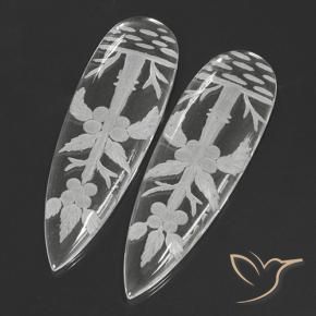 99.30 ct natürliche Klares Weiß Quarz-Edelsteine, Birnenform, Transparent