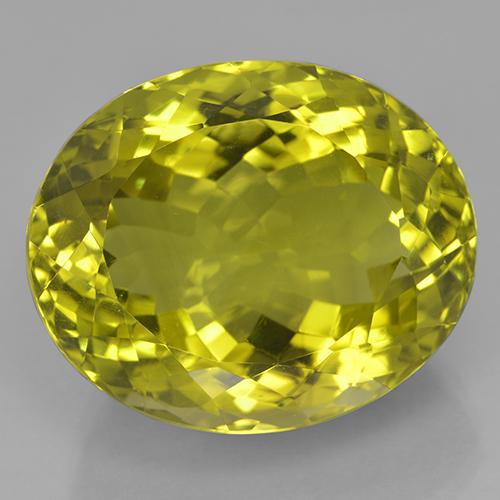41.38ct Natürlicher grünlich-gelb Quarz, Oval, IF, Photo A