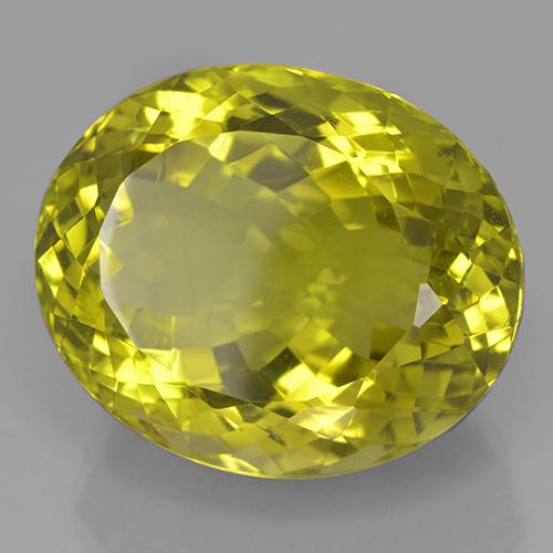 9,17 ctw natürlicher grünlich-gelb Quarz, Oval, IF