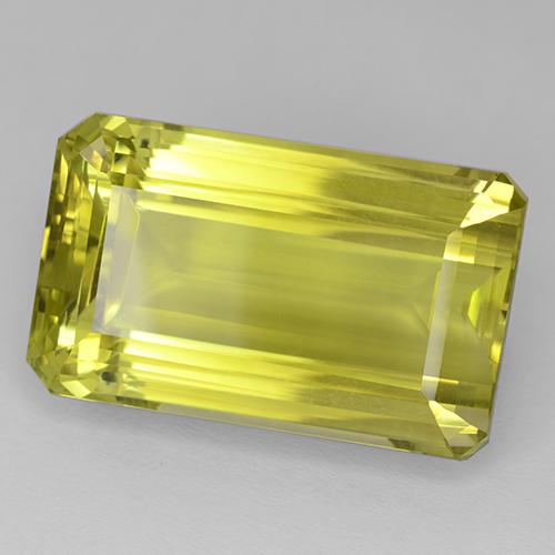 85,92 ctw natürlicher gelber Quarz, Smaragdschliff, IF