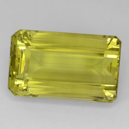 85,92 ctw natürlicher gelber Quarz, Smaragdschliff, IF