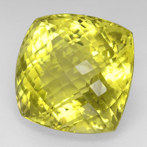 80,66 ctw natürlicher gelber Quarz, Kissenschliff, IF