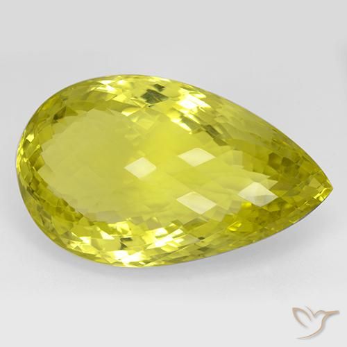 106.83ct Natürlicher Maisgelb Quarz, Birnenform, IF
