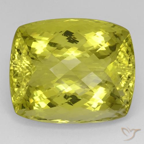62.08ct Natürlicher Mittelgelb Quarz, Kissen, IF