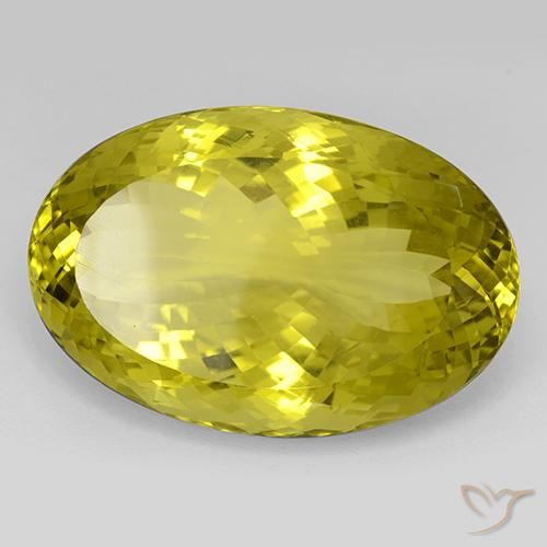 9,17 ctw natürlicher Ananas Gelb Quarz, Oval, IF