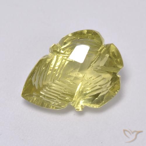 4.19ct Natürlicher hellgelb Quarz, Fantasie, Transparent