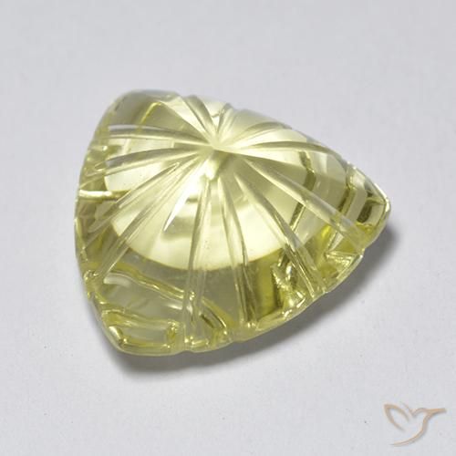 9,17 ctw natürlicher hellgelb Quarz, Trillion, Transparent