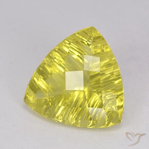 9,17 ctw natürlicher Hummel Gelb Quarz, Trillion, Transparent