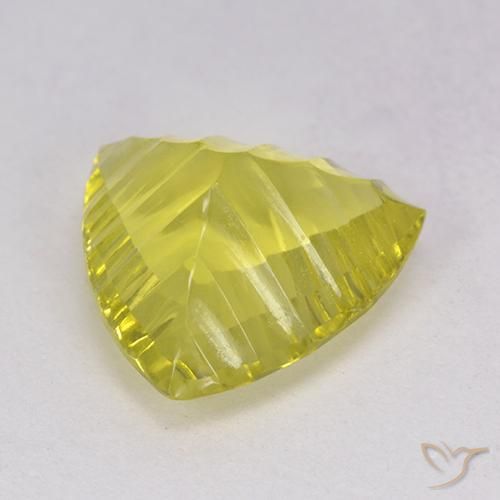 9,17 ctw natürlicher Hummel Gelb Quarz, Trillion, Transparent