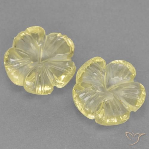 4.54ctw Natürlicher Laguna Gelb Quarz, Blumen-Schliff, Transparent, Photo A