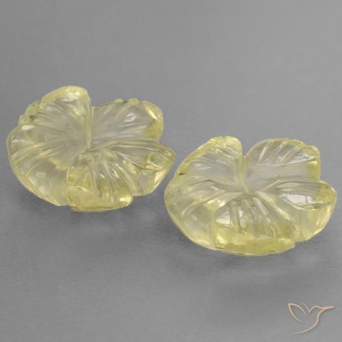 4.54 ct natürliche Laguna Gelb Quarz-Edelsteine, Blumen-Schliff, Transparent