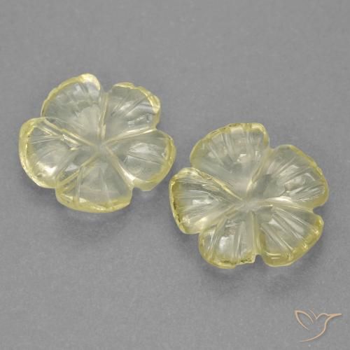 2.81ctw Natürlicher Laguna Gelb Quarz, Blumen-Schliff, Transparent