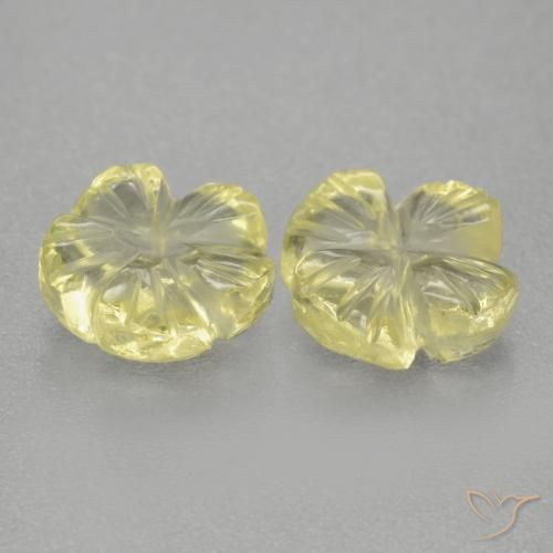 2.80 ct natürliche Blasses Gelb Quarz-Edelsteine, Blumen-Schliff, Transparent