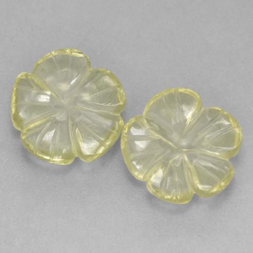 5,58 ct natürliche gelber Quarz-Edelsteine, Blumenschliff, Transparent