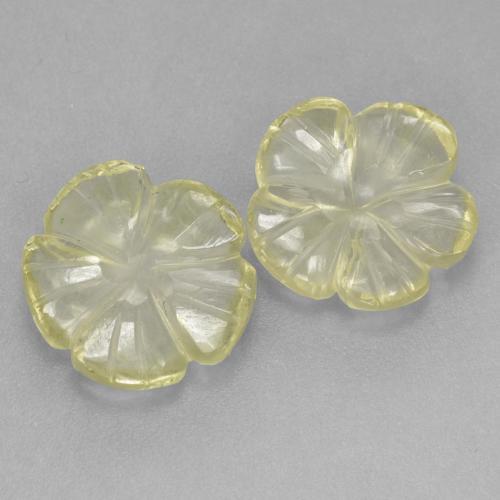 5,58 ct natürliche gelber Quarz-Edelsteine, Blumenschliff, Transparent