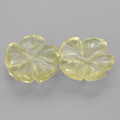 5,58 ct natürliche gelber Quarz-Edelsteine, Blumenschliff, Transparent