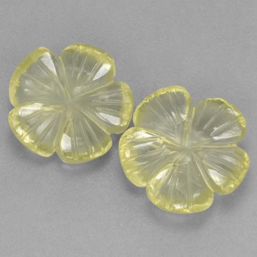 7,27 ct natürliche gelber Quarz-Edelsteine, Blumenschliff, Transparent