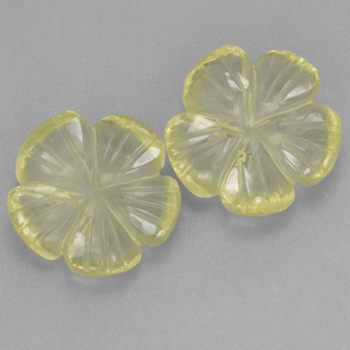 7,27 ct natürliche gelber Quarz-Edelsteine, Blumenschliff, Transparent