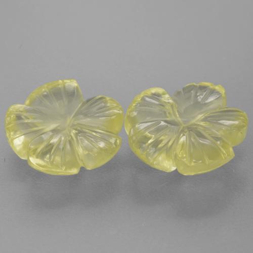 7,27 ct natürliche gelber Quarz-Edelsteine, Blumenschliff, Transparent
