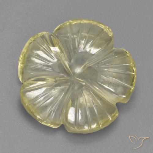 4.04ct Natürlicher Laguna Gelb Quarz, Blumen-Schliff, Transparent