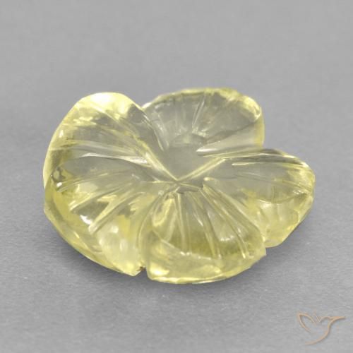 9,17 ctw natürlicher Laguna Gelb Quarz, Blumen-Schliff, Transparent
