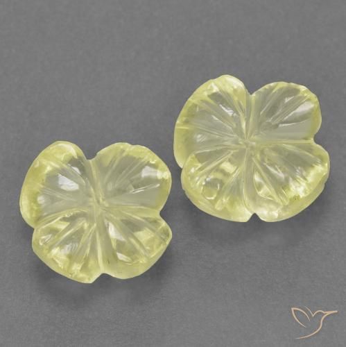 2.50 ct natürliche Zitronengelb Quarz-Edelsteine, Blumen-Schliff, Transparent