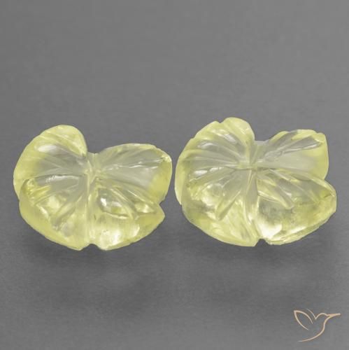 2.50 ct natürliche Zitronengelb Quarz-Edelsteine, Blumen-Schliff, Transparent