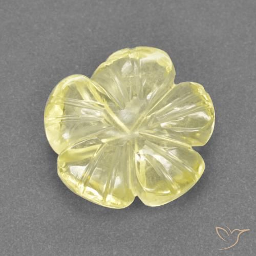 2.63ct Natürlicher Laguna Gelb Quarz, Blumen-Schliff, Transparent