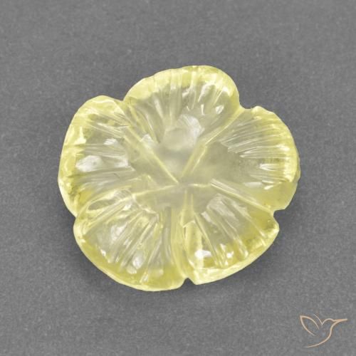 2.95ct Natürlicher Laguna Gelb Quarz, Blumen-Schliff, Transparent