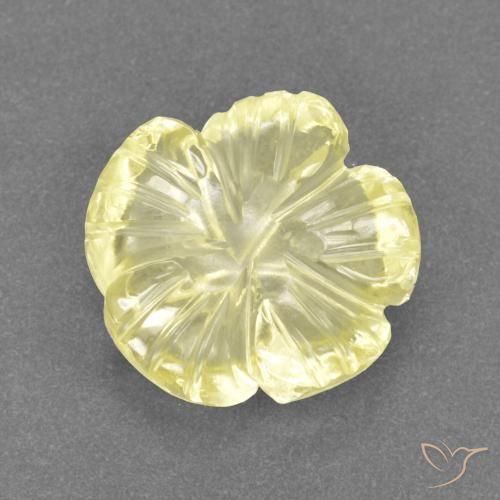 3.11ct Natürlicher Laguna Gelb Quarz, Blumen-Schliff, Transparent