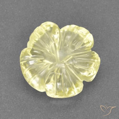 9,17 ctw natürlicher Laguna Gelb Quarz, Blumen-Schliff, Transparent