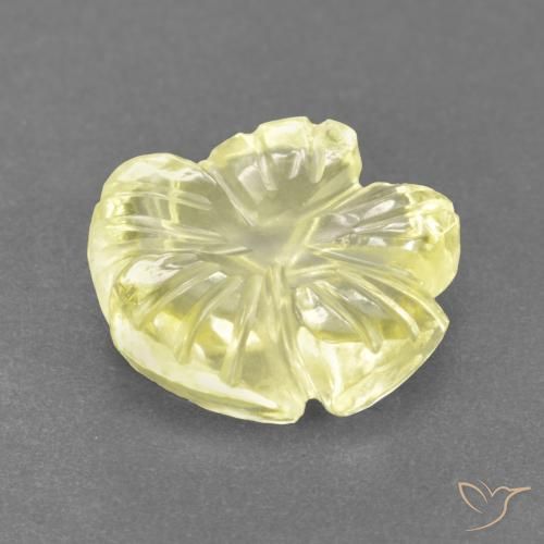 9,17 ctw natürlicher Laguna Gelb Quarz, Blumen-Schliff, Transparent