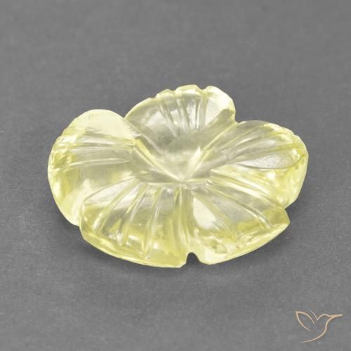 9,17 ctw natürlicher Laguna Gelb Quarz, Blumen-Schliff, Transparent