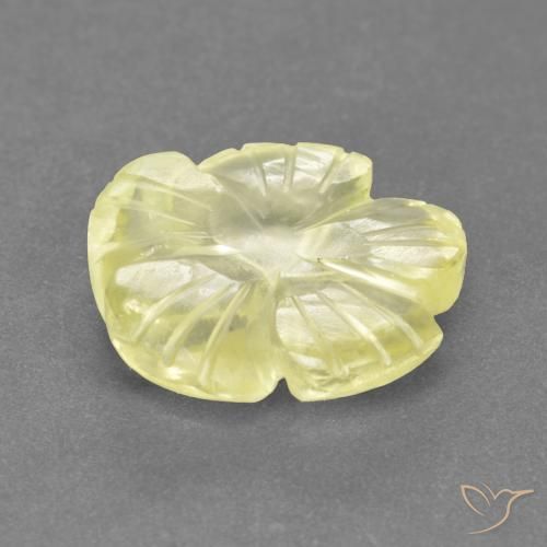 9,17 ctw natürlicher Mittelhelles Gelb Quarz, Blumen-Schliff, Transparent