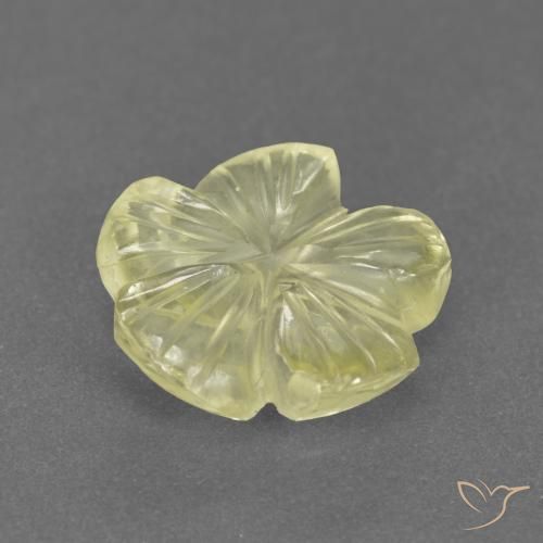 9,17 ctw natürlicher Laguna Gelb Quarz, Blumen-Schliff, Transparent