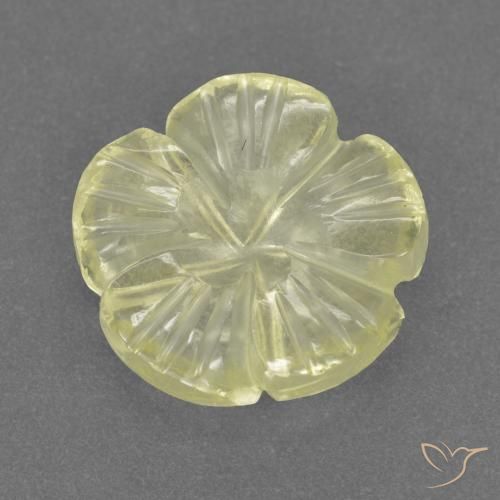 2.46ct Natürlicher Zitronengelb Quarz, Blumen-Schliff, Transparent
