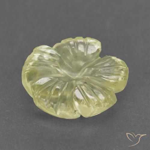 9,17 ctw natürlicher Mittelhelles Gelb Quarz, Blumen-Schliff, Transparent