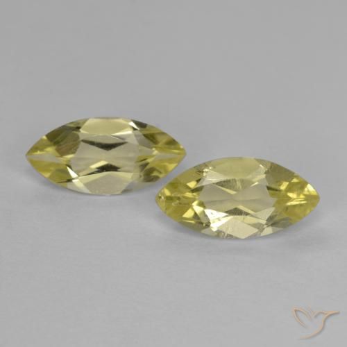 1.36ctw Natürlicher Blasses Gelb Quarz, Marquise, VS
