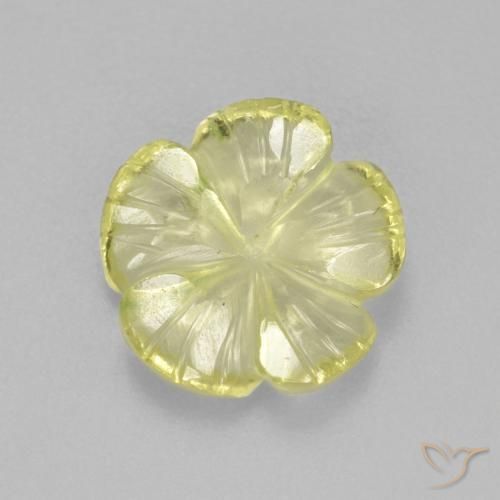 2.62ct Natürlicher Helles Ananasgelb Quarz, Blumen-Schliff, Transparent