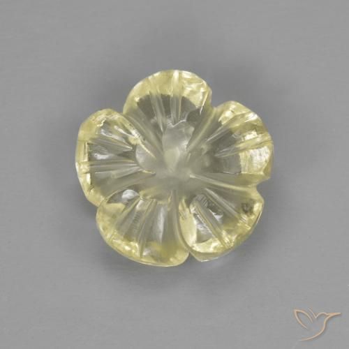 1.98ct Natürlicher Helles Laguna-Gelb Quarz, Blumen-Schliff, Transparent