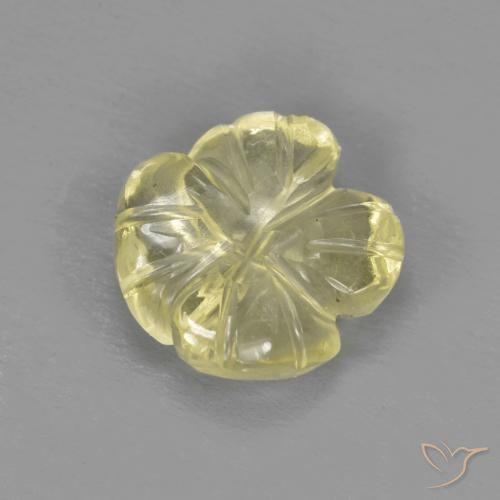 2.04ct Natürlicher Helles Laguna-Gelb Quarz, Blumen-Schliff, Transparent