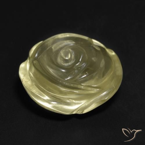 9,17 ctw natürlicher Mittelhelles Gelb Quarz, Blumen-Schliff, Transparent
