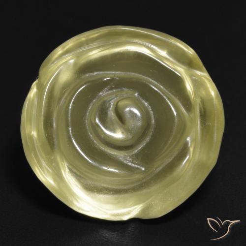 13.76ct Natürlicher Mittelgelb Quarz, Blumen-Schliff, Transparent